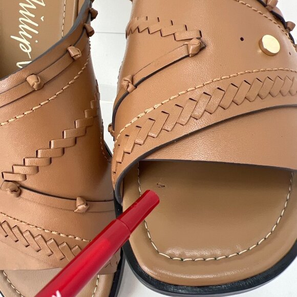 3•1 Phillip Lin Crossover Slides Brown Sandals with Leather Craft Size 41 US11 - Picture 11 of 11